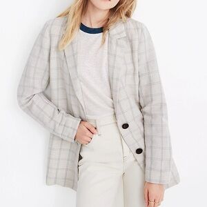 Madewell Dorset Blazer in Windowpane Size Medium